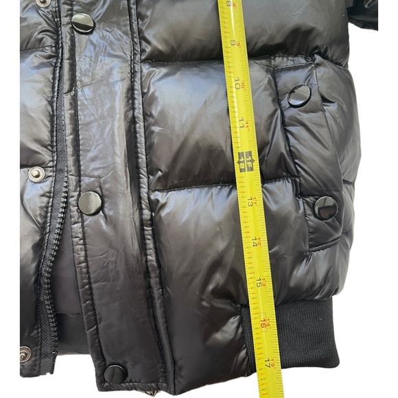 Down Parka Fur Feather Jacket Hooded Slim White duck Down Short Parkas Sz 2 - Picture 7 of 12